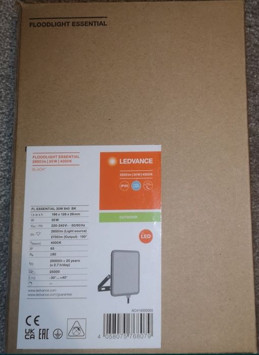 Naświetlacz LED Halogen 30W 4000K IP65 Floodlight ledvan