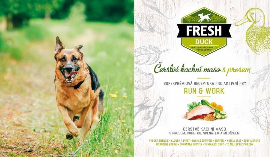 Корм для активних собак Brit Fresh Duck Active Run Work з качкою 12кг