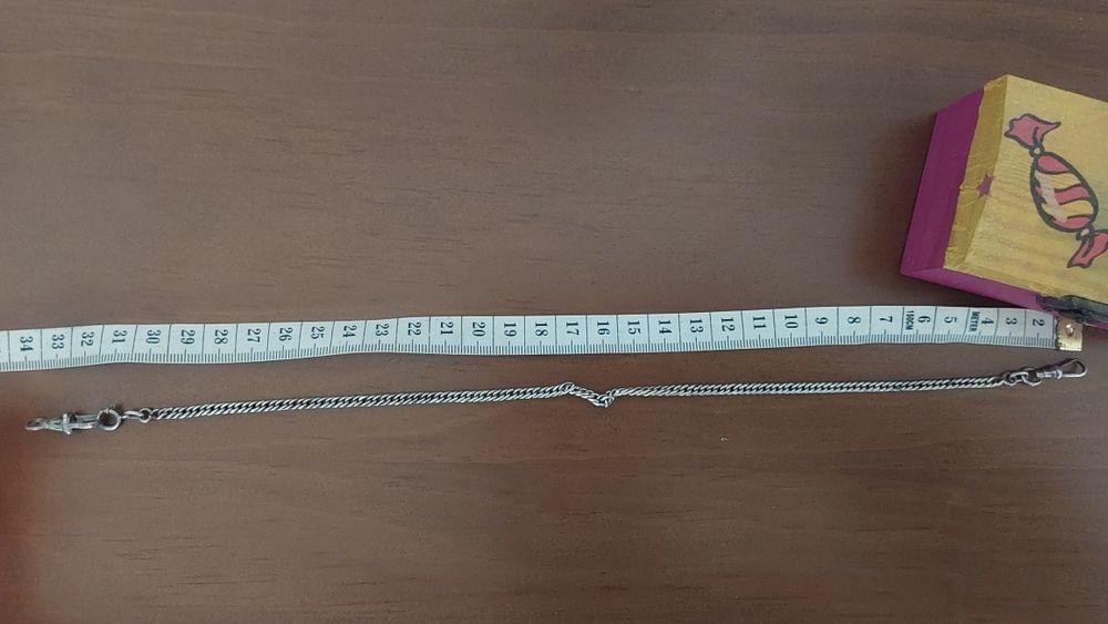 Cordão em prata - relógio de bolso