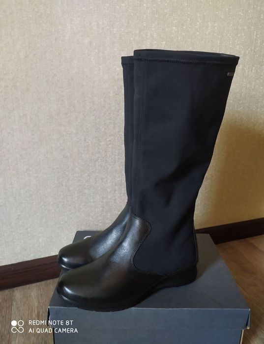 Ecco 36 сапоги жіночі високі чоботи черевики ботинки ессо