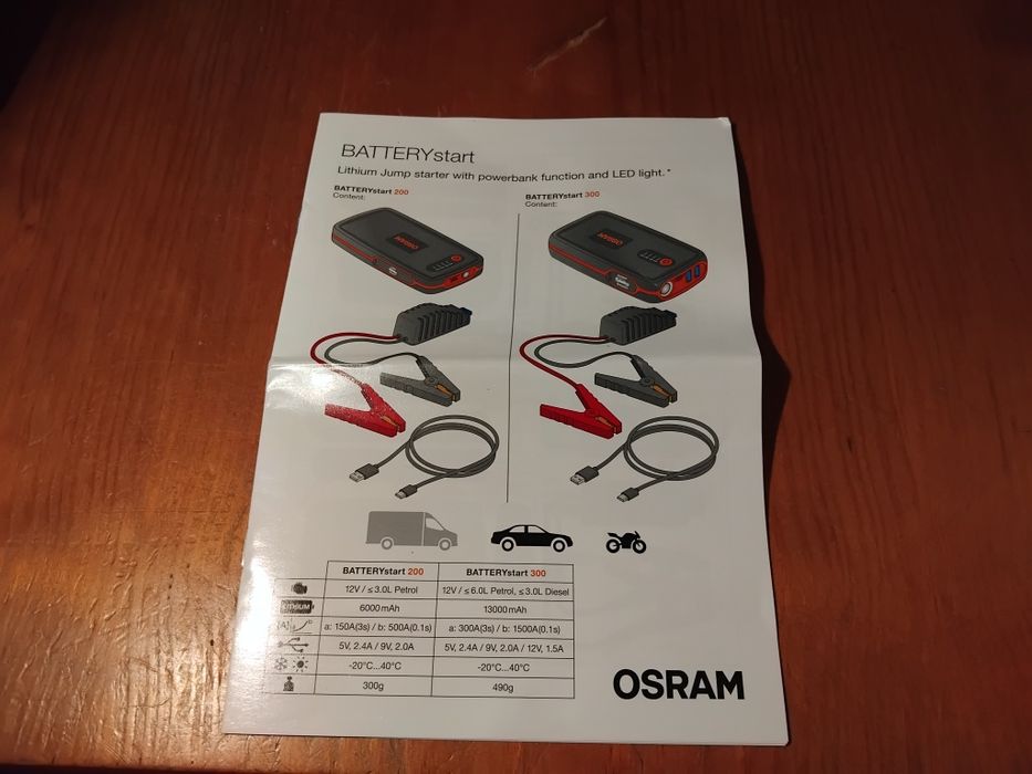 Arrancador de Bateria OSRAM BATTERYstart 200