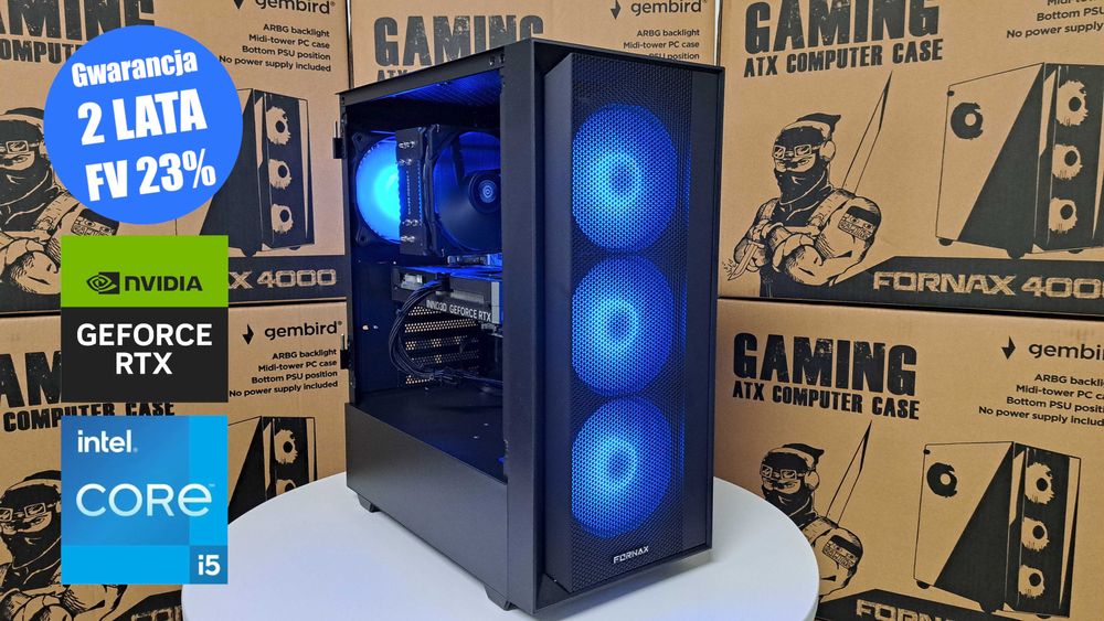 OD RĘKI Nowy Komputer Gamingowy inetl i5-14400f Win11 16GB DDR5 1TB SSD NVME Nvidia RTX 5060 8GB Gwrancja 24mc Faktura 23%