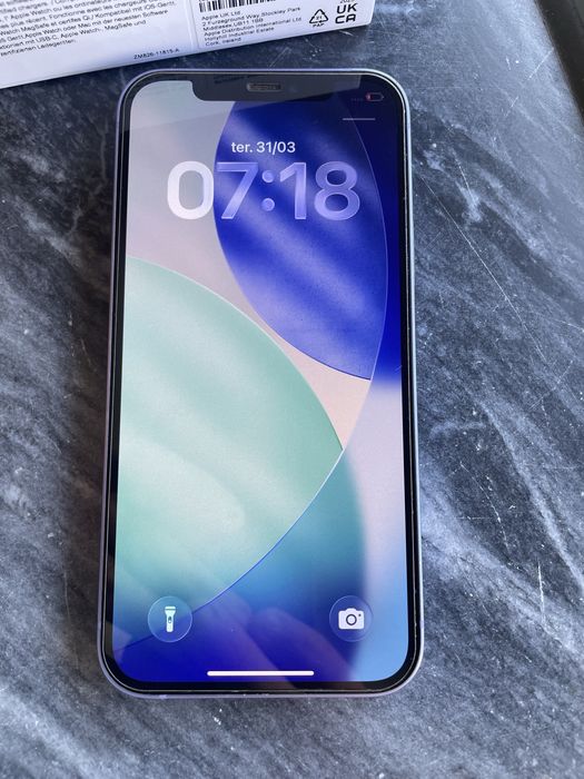 iPhone 12 64GB roxo bateria nova
