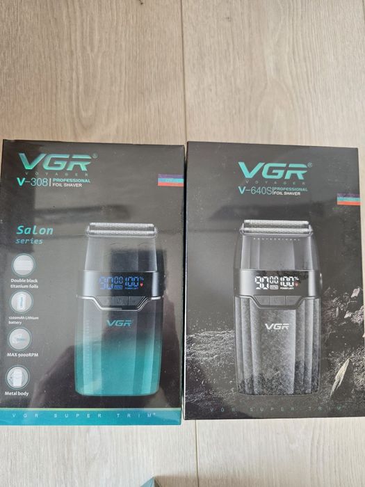 Електробритва VGR 308 GREEN шейвер подвійне лезо 9000 RPM LED Display