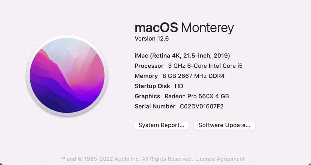 Apple iMac 21.5 Retina 4K, 2019 (особистий)