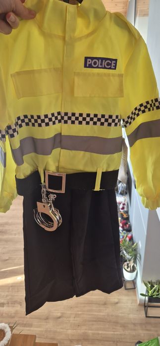 Strój karnawałowy Policjant czapka kajdanki rozm 104