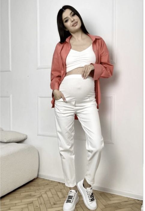 Білі джинси denim для вагітних с м розмір Якісні джинси для вагітних