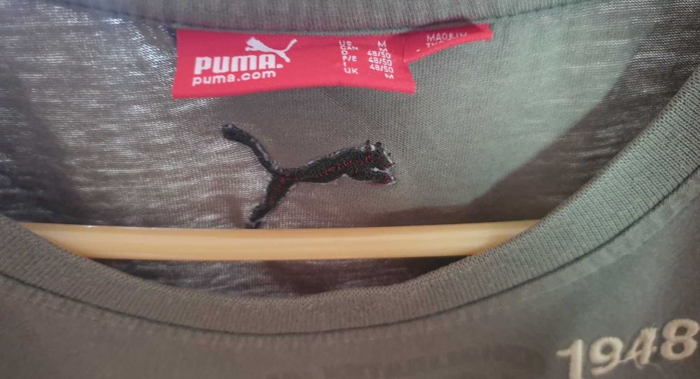PUMA oliwkowy T-shirt, koszulka roz 158