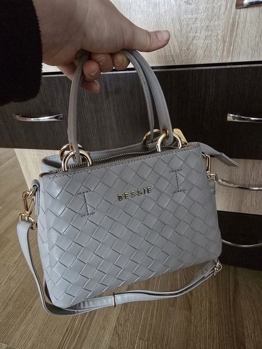 Стильна жіноча сумочка, BESSIE, сіра