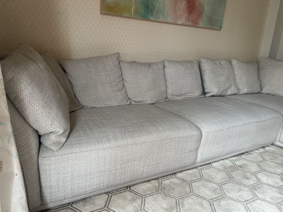Sofá cinza 4 lugares