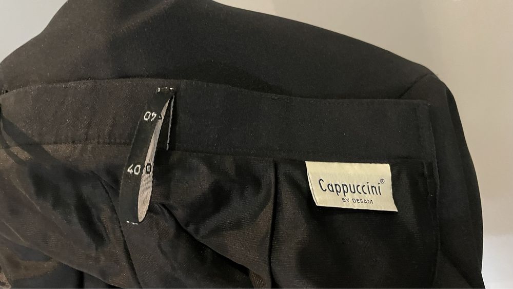 Spódnica midi czarna rozmiar 40 z ozdobnymi suwakami