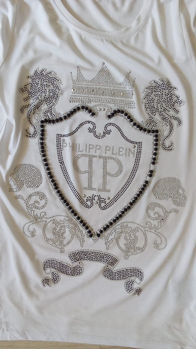 Philipp Plein oryginalna bluzka damska s cyrkonie
