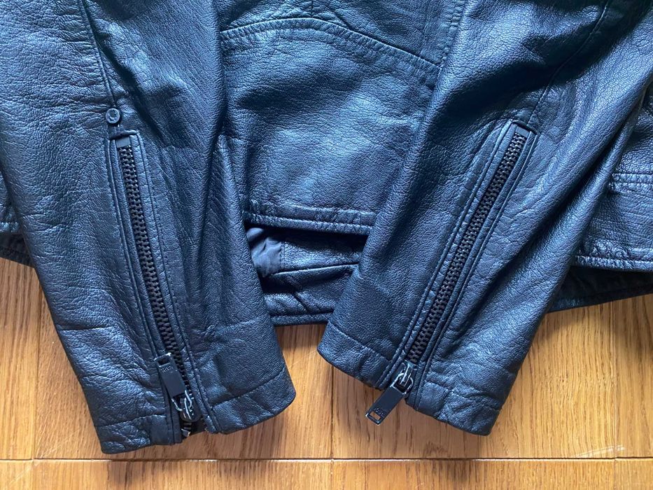 Kurtka skórzana Karl Lagerfeld czarna XL damska