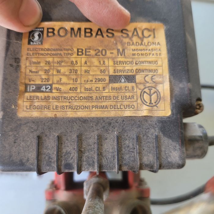 Electrobomba trasfega sasi Pompe 0,5HP 370w