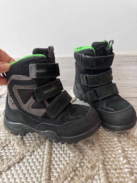 Зимові якісні черевики ecco, gore tex, 27розмір, гарно фіксують