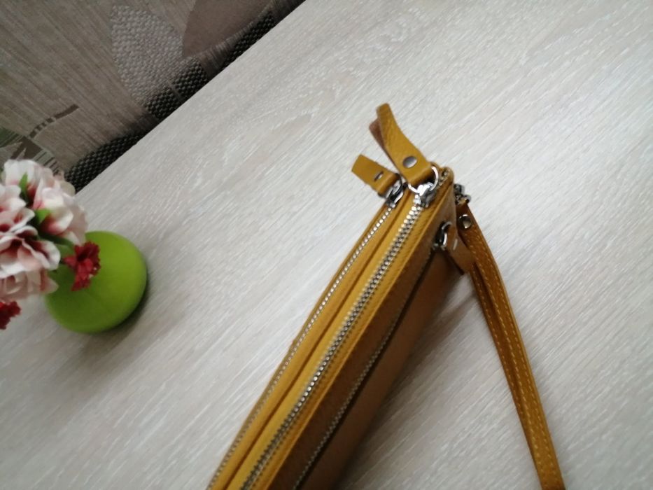 Шкіряний гаманець косметичка