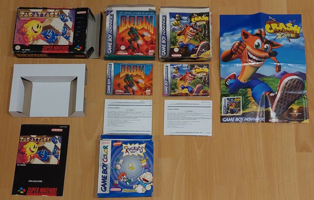 Caixas de Jogos Nintendo 

Super Nintendo - Caixa jogo Pac-Attack + Ma