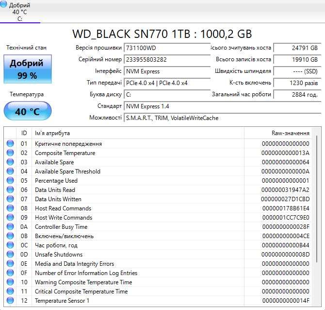 SSD M.2 WD Black SN770 1TB