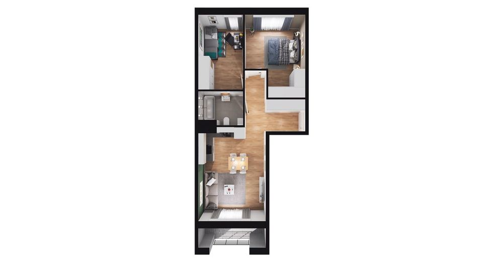 3-pokojowe mieszkanie 57 m² + loggia Bez Prowizji - Widok 3