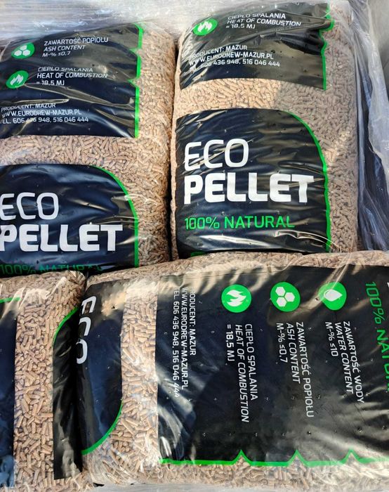 Pellet, pelet z drewna iglastego, brykiet ruf transport
