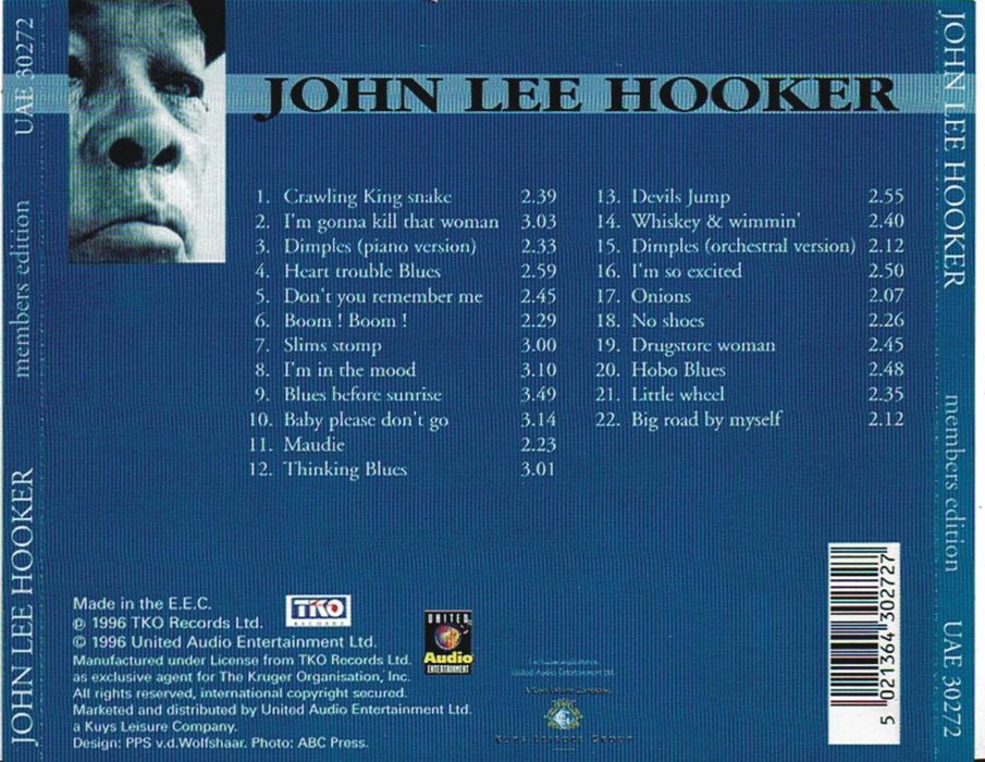 John Lee Hooker - - CD