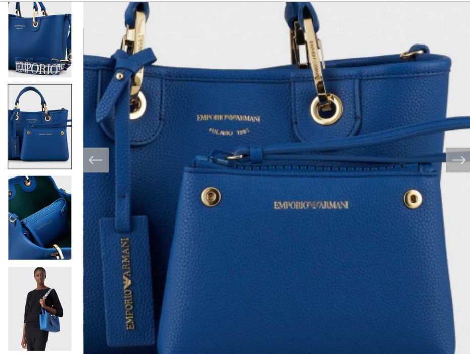 Брендовая синяя Сумка Emporio Armani