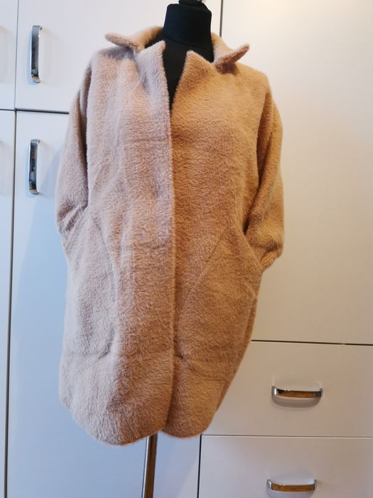 Płaszcz Alpaka beżowy Nowy