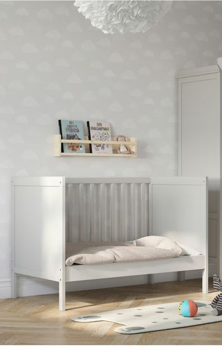 Łóżeczko +materac 60x120cm szare