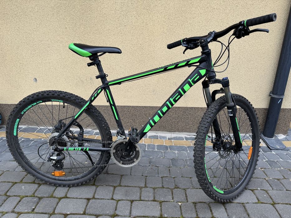 Rower górski MTB INDIANA X-Pulser 2.6 M19 26 cali - Czarno-zielony