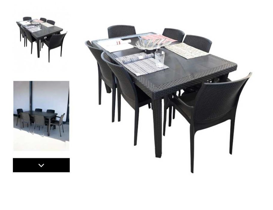 Conjunto mesa jardim exterior