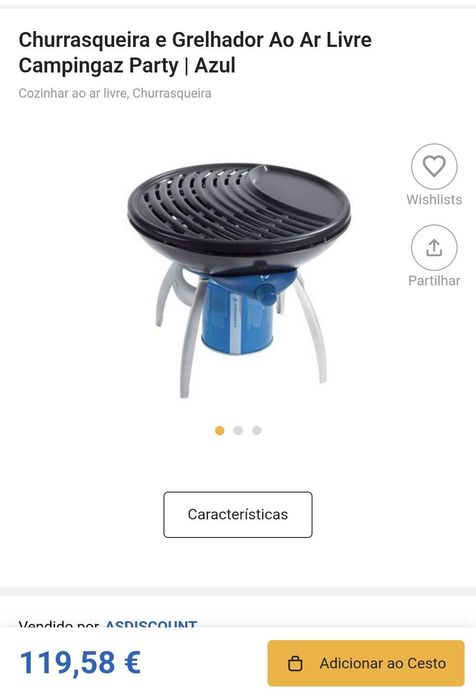 Churrasqueira e Grelhador Ao Ar Livre Campingaz Party | Azul