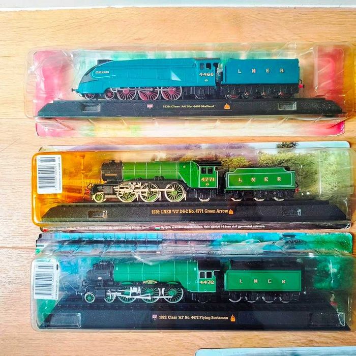 Comboios locomotivas e vagões coleção inglesa Amercom 7 unidades
