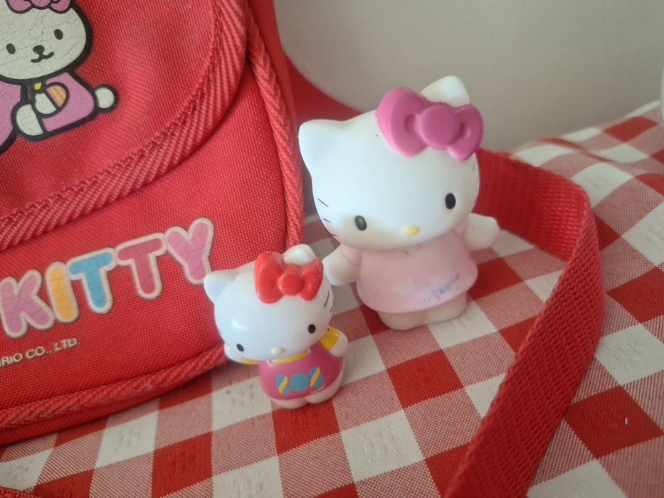 Conjunto hello kitty bolsa e figuras y2k sanrio original figuras sanrio lote