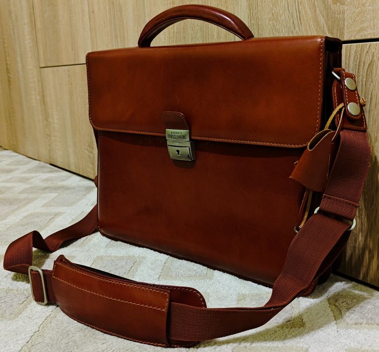 Італійський шкіряний портфель Egon Furstenberg (оригінал)