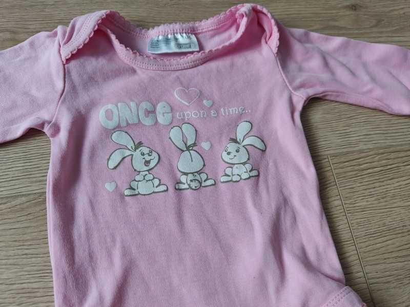 Różowe body w zajączki 68