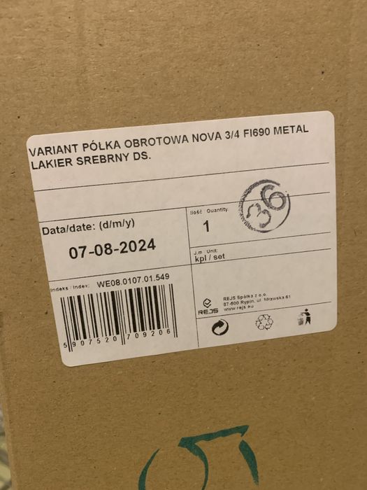 Półka obrotowa do szafki narożnej