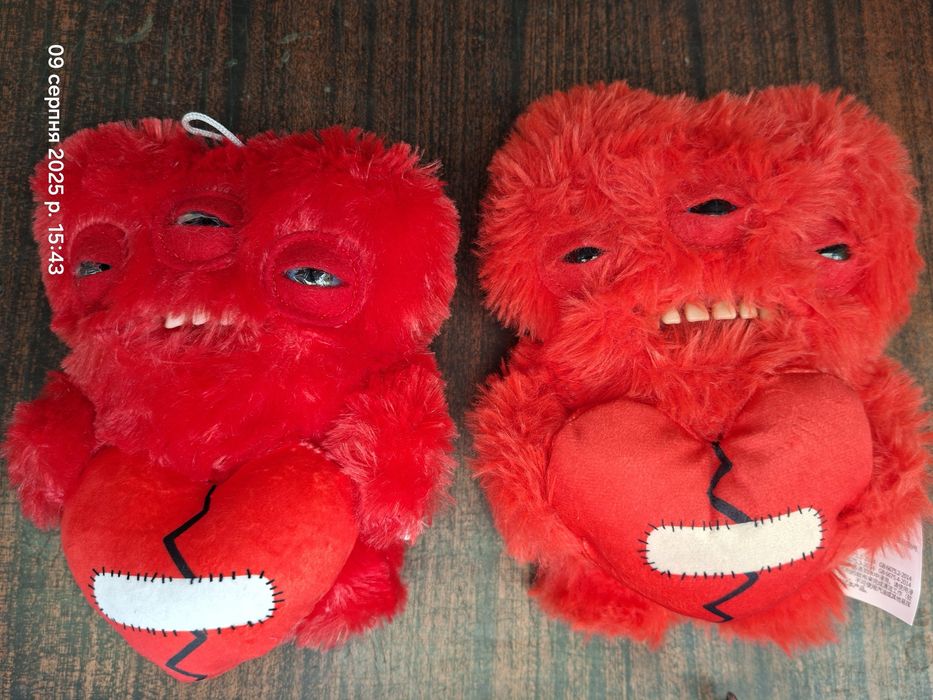 Fuggler мякі фаглер фуглер серія рожеві і червоні з серцем,чорний 22см