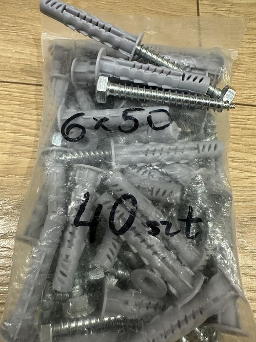 Wkręty 6X50 na klucz 140 szt
