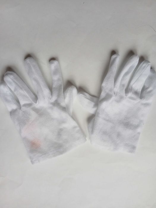 Перчатки білі рукавички до костюма Rubies 7/8 років