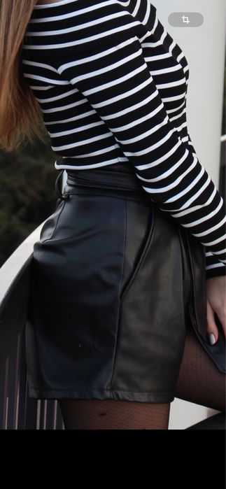 Шкіряні шорти чорні