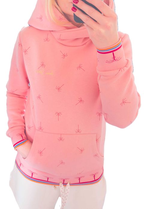 Femi stories bluza różowa gruba kaptur kangurka oversize s 36 L 40