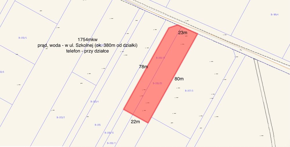 Glinianka Siedem działek pod zabudowę