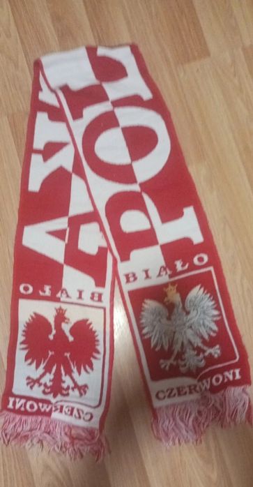 Szal biało czerwony