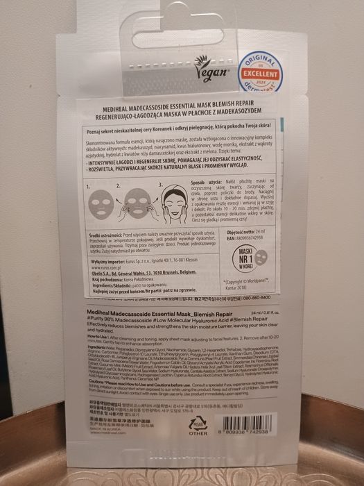 Mediheal Madecassoside Essential Mask Blemish Repair Maska do twarzy