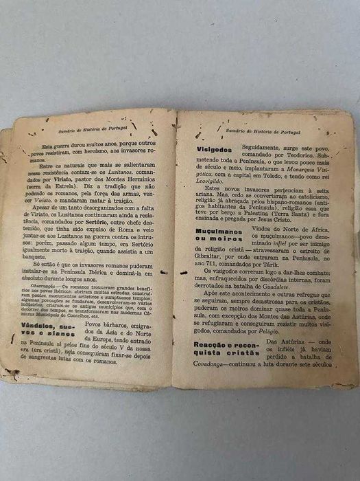 Historia Portugal Ensino Primário muito antigo