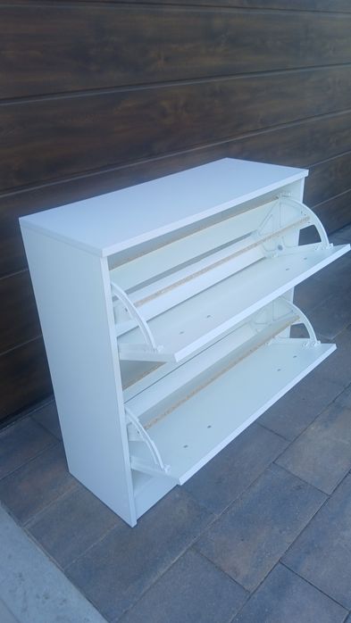Szafka na buty biały połysk 85x80x30