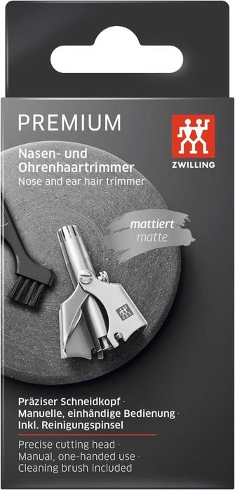 Zwilling Trymer do włosów w nosie i uszach premium srebrny 50mm