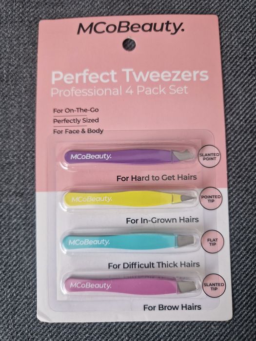 Zestaw 4 pęset McOBeauty