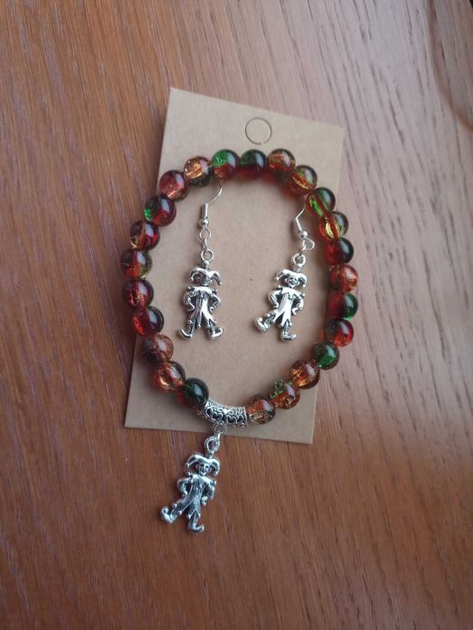 Bransoletka i kolczyki z motywem Stańczyka -komplet