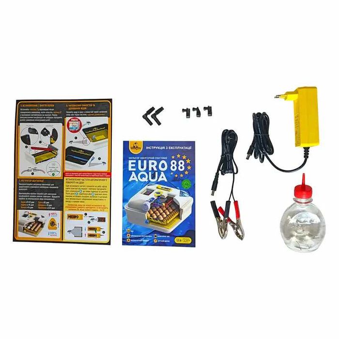 Інкубатор автоматичний Теплуша Euro 88 PRO AQUA (220/12в) (2 лотка)